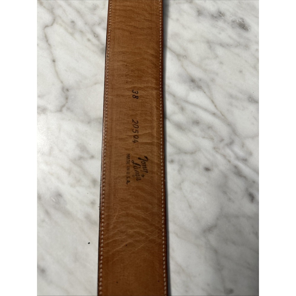 Tony Lama size 38 Genuine eel‎ leather belt - Picture 12 of 16